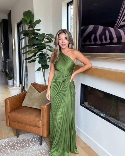 Aurelia – One-Shoulder Pleated Dress