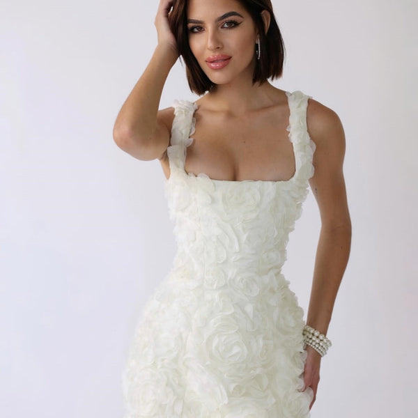 Robe Mini Corset Étreinte Fleurie