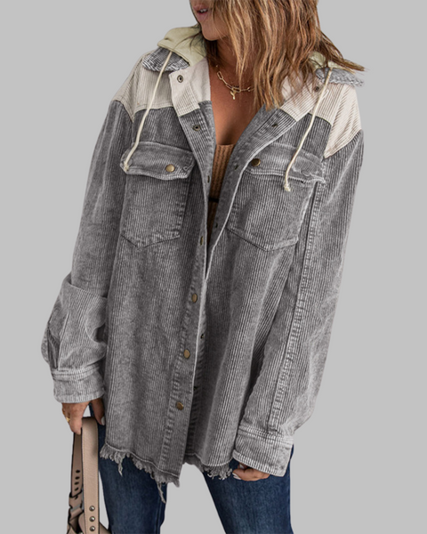 DABRINA™ - Veste à Capuche Classique à Boutons Longs