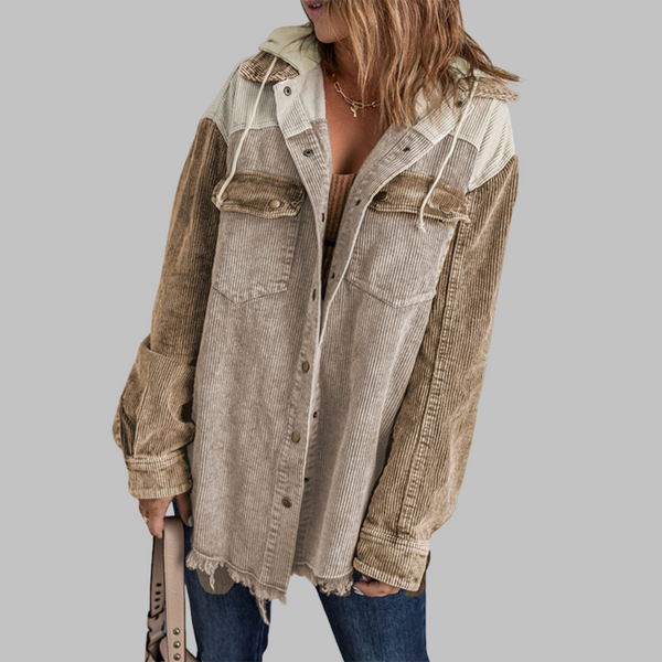 DABRINA™ - Veste à Capuche Classique à Boutons Longs