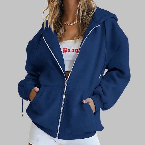 LILMA™ - Veste à Capuche Oversized avec Fermeture Éclair