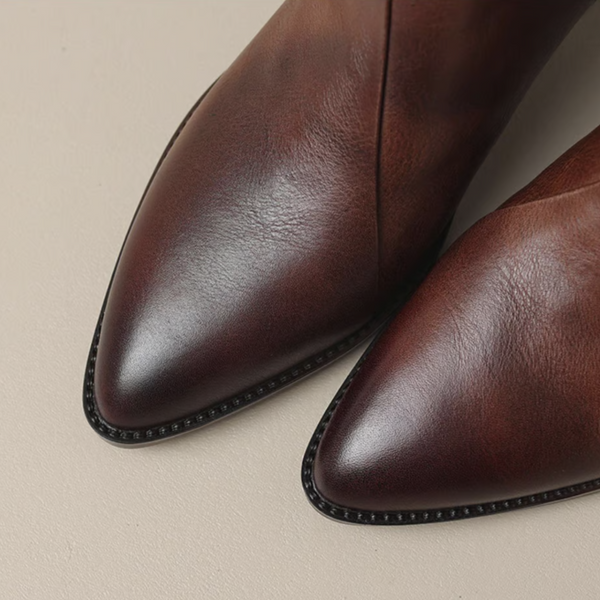 Camille | Bottes de Luxe à Talon Bas