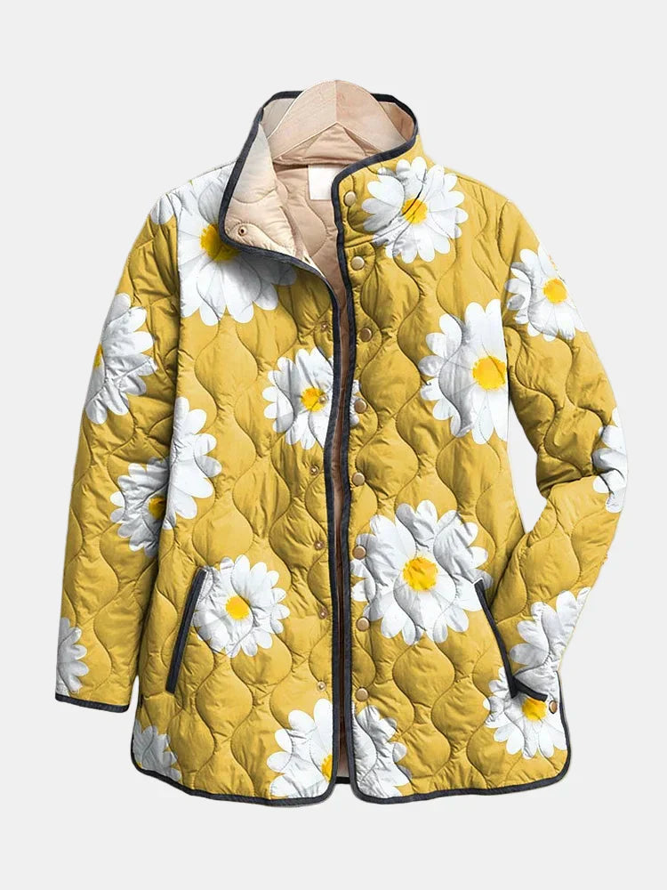 Sable | Veste à Motif Marguerite Charmante