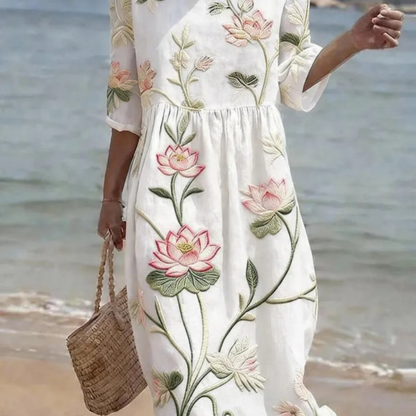 Kayla | Plant & Flower Print Dress