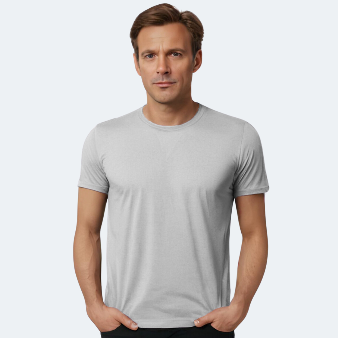 Col Rond Gris Clair