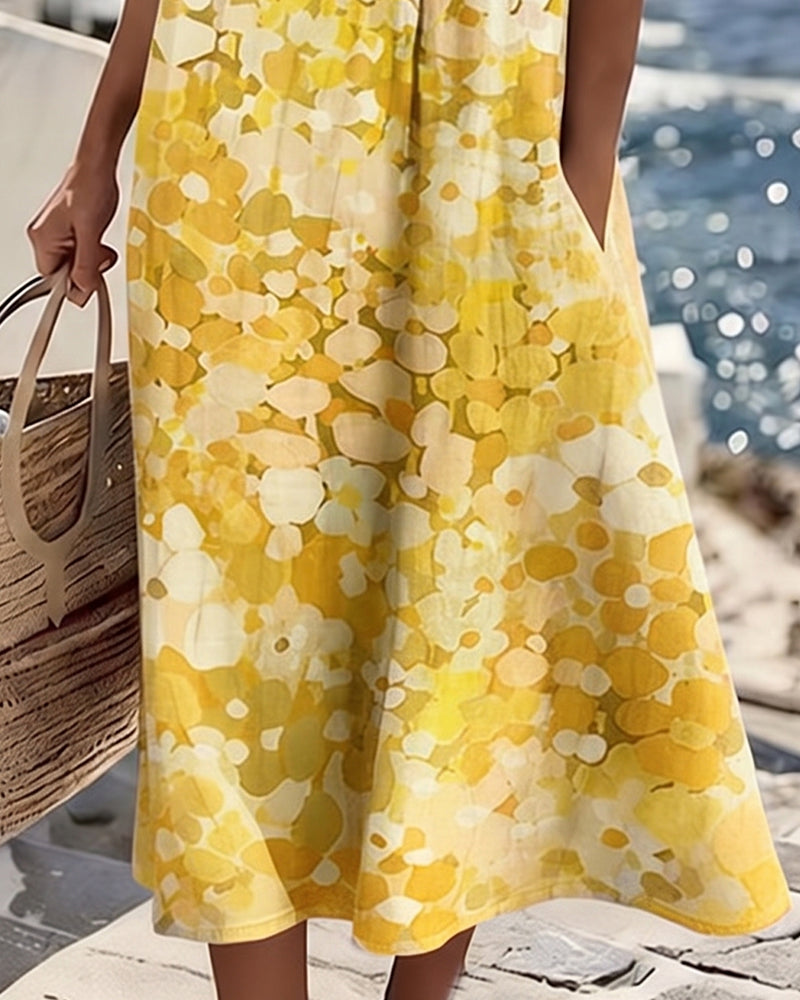 Emma Floral Pocket Midi Dress