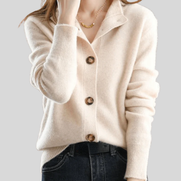 Claire | Cardigan en Cachemire de Style Rétro