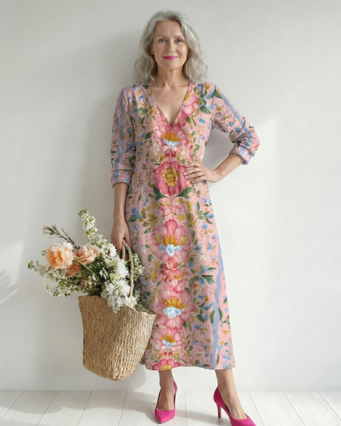 Julien | Light Form Floral Midi Dress