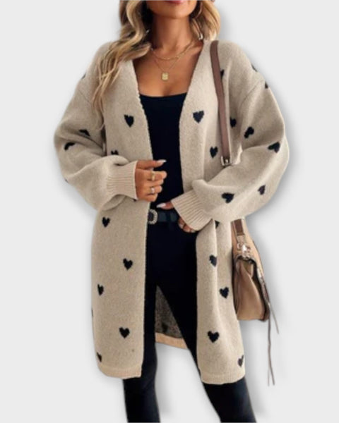 Julia – Cardigan à Motif Cœur