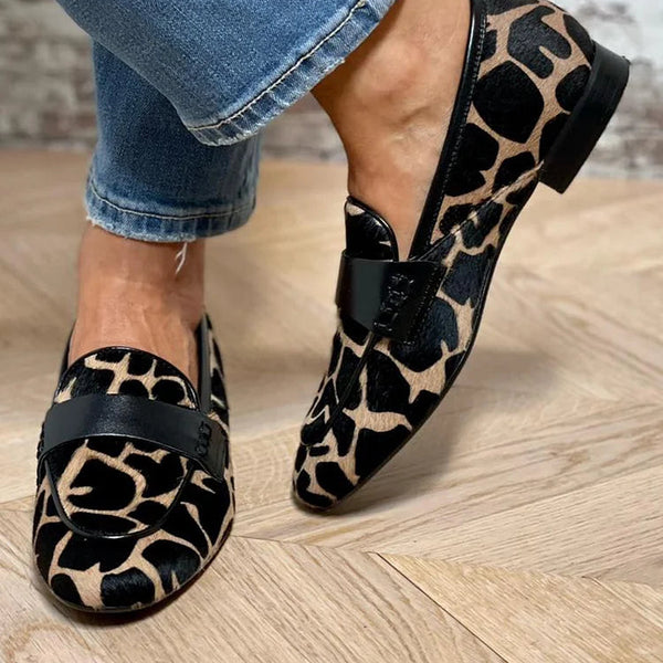 Daphne | Mocassin en Imprimé Animal Avec Détail Élégant