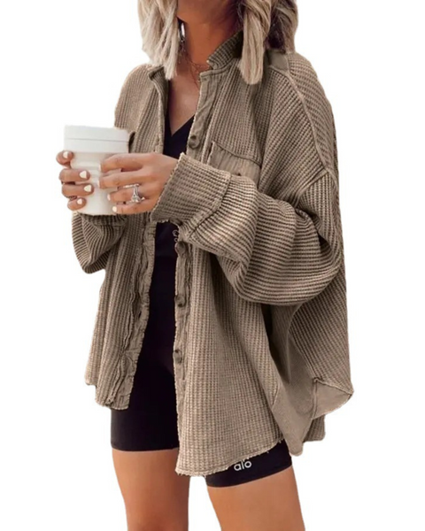 JASLENE™ – Veste à Boutons Longue Manche Confortable