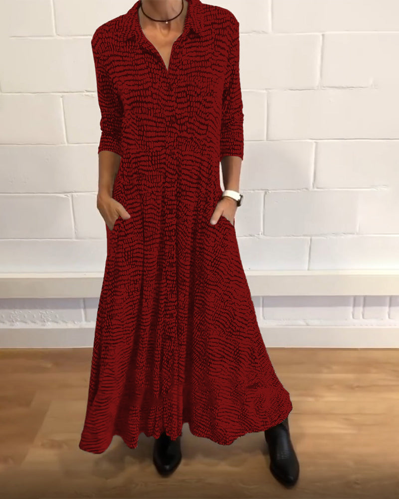 Lyvéa | Robe Midi Sophistiquée avec Poches
