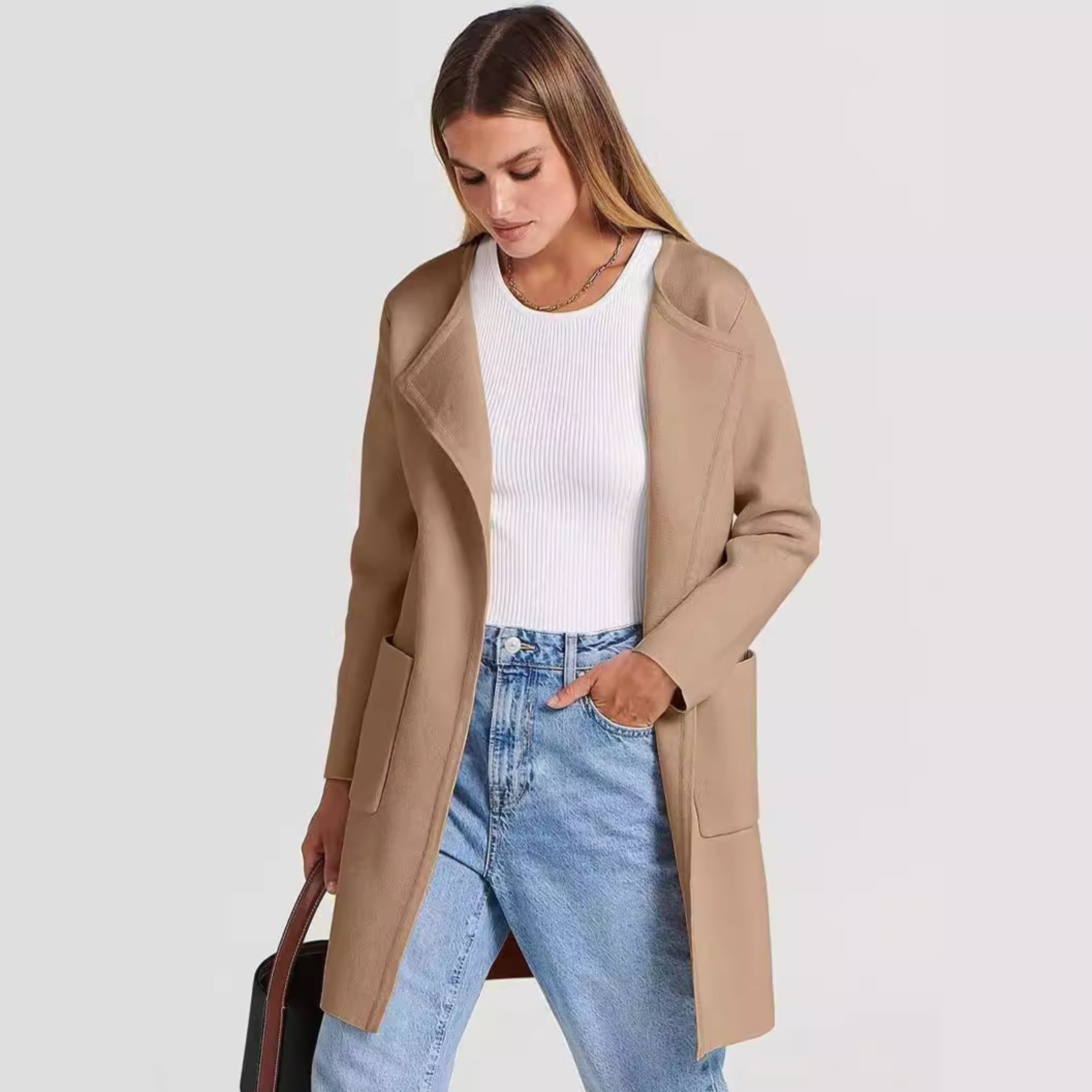 VALENCIA™ - Veste décontractée à manches longues ouverte devant
