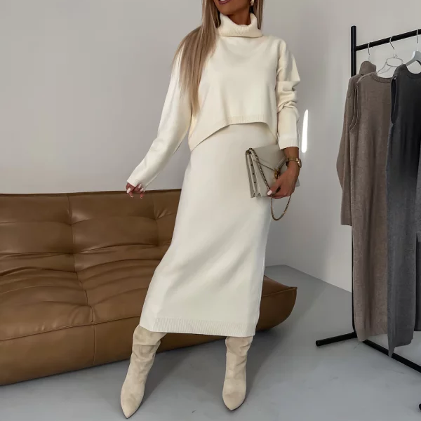 Natasha | Ensemble Robe Tricotée & Pull
