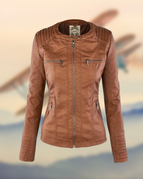 KAROLINE™ La Veste en Cuir Élégante et Unique