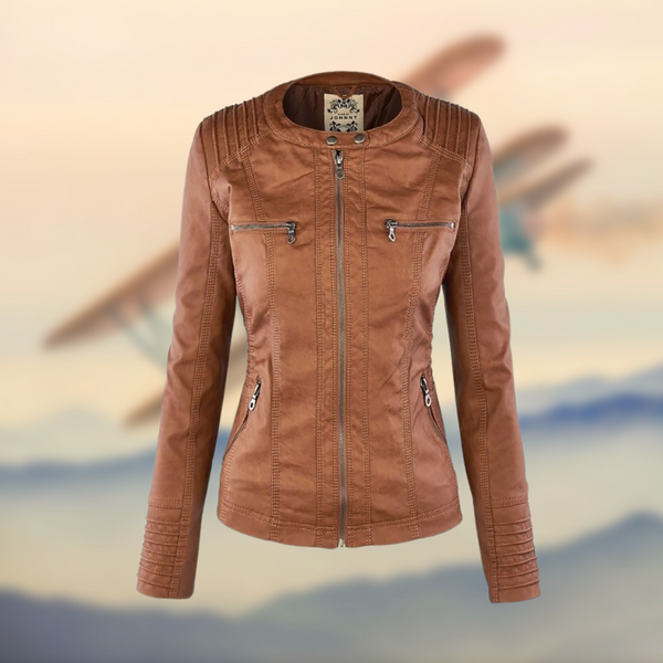 KAROLINE™ La Veste en Cuir Élégante et Unique