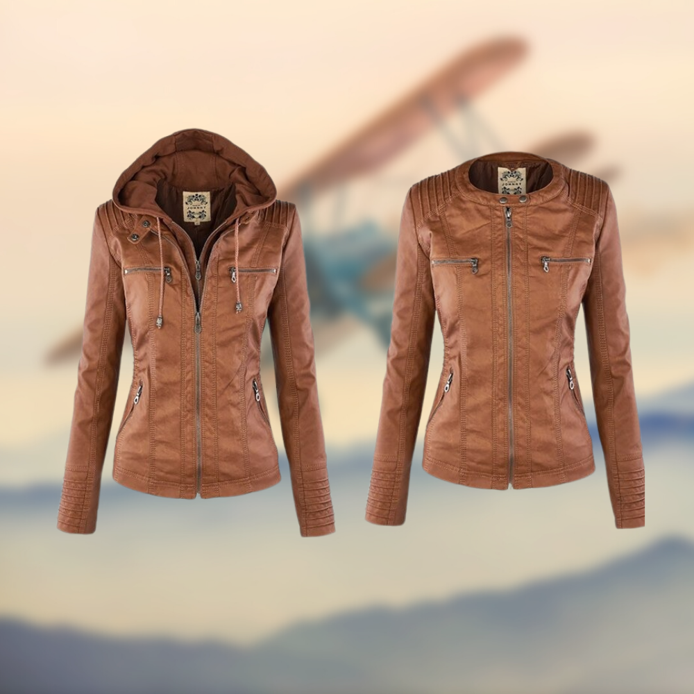 KAROLINE™ La Veste en Cuir Élégante et Unique