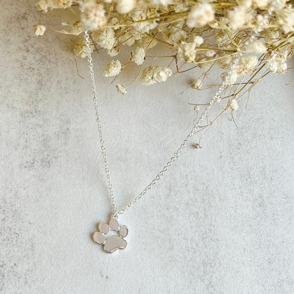 Elegant Silver Paw Necklace