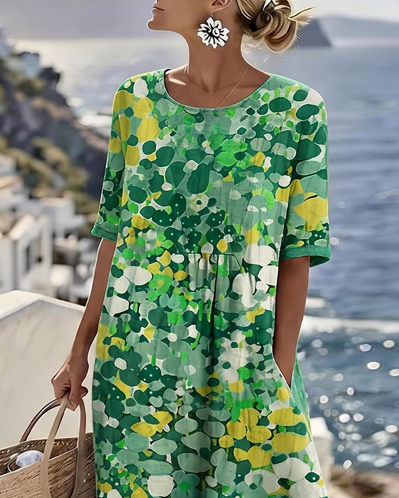Emma Floral Pocket Midi Dress