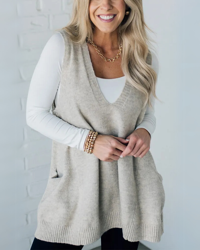Amisa | Gilet Tricoté Confortable