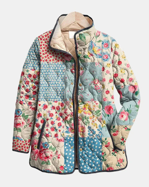 Liora | Charmante Veste Matelassée Florale