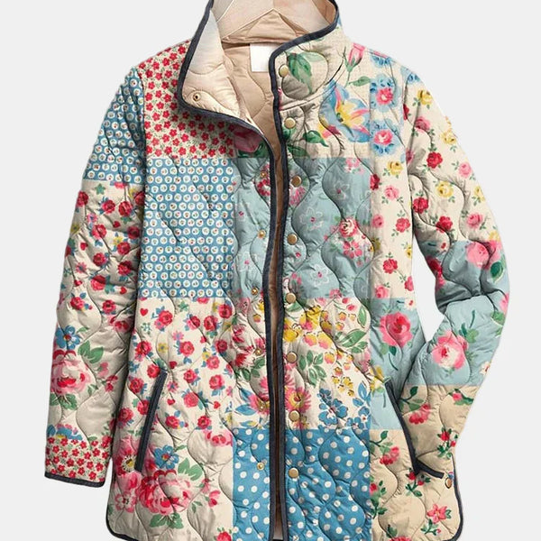 Zarae | Veste Matelassée Florale Charmante pour Femmes