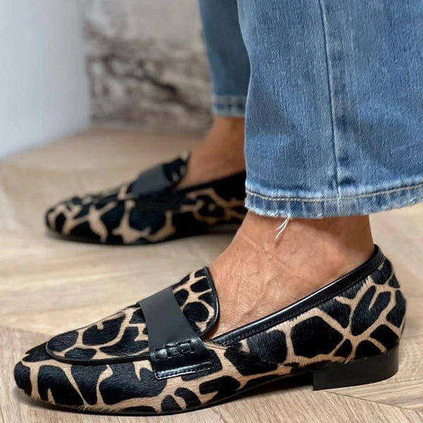 Daphne | Mocassin en Imprimé Animal Avec Détail Élégant