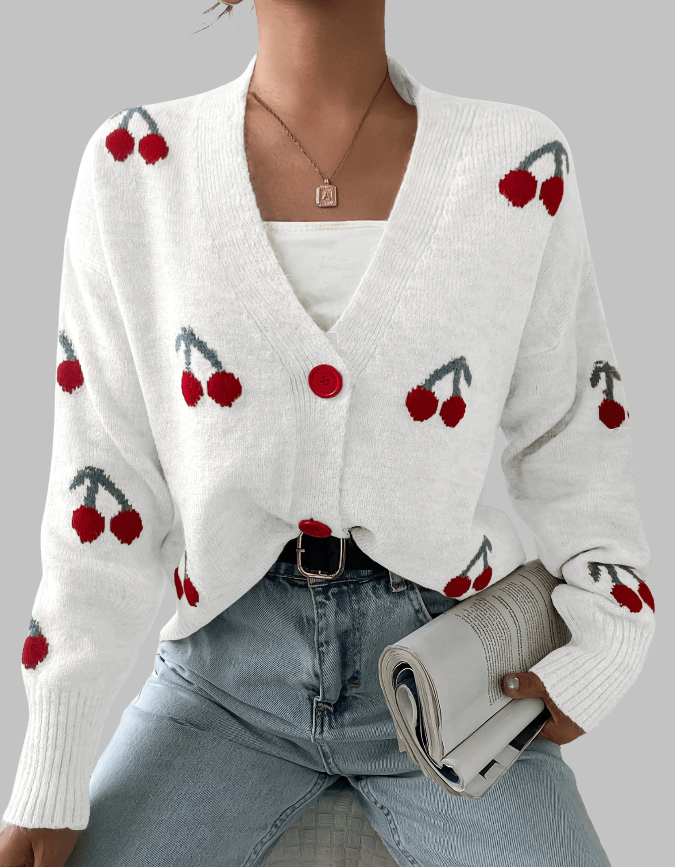 Yeva | Cardigan Chic à Boutons avec Manches Longues