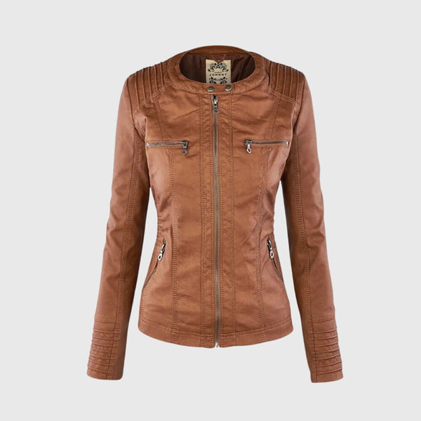 Karoline – Veste en Cuir Élégante