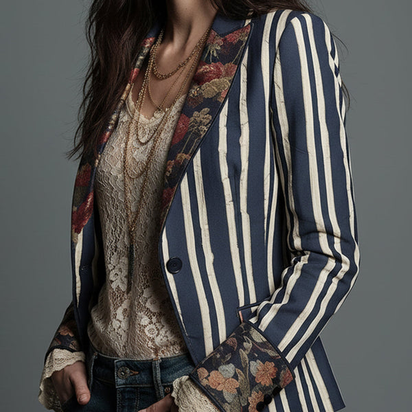 The Juniper™  | Bohemian Striped Blazer