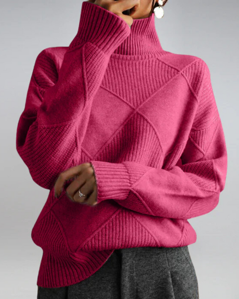 Lauren | Pull Col Roulé en Cachemire Luxe