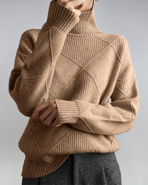 Lauren | Pull Col Roulé en Cachemire Luxe