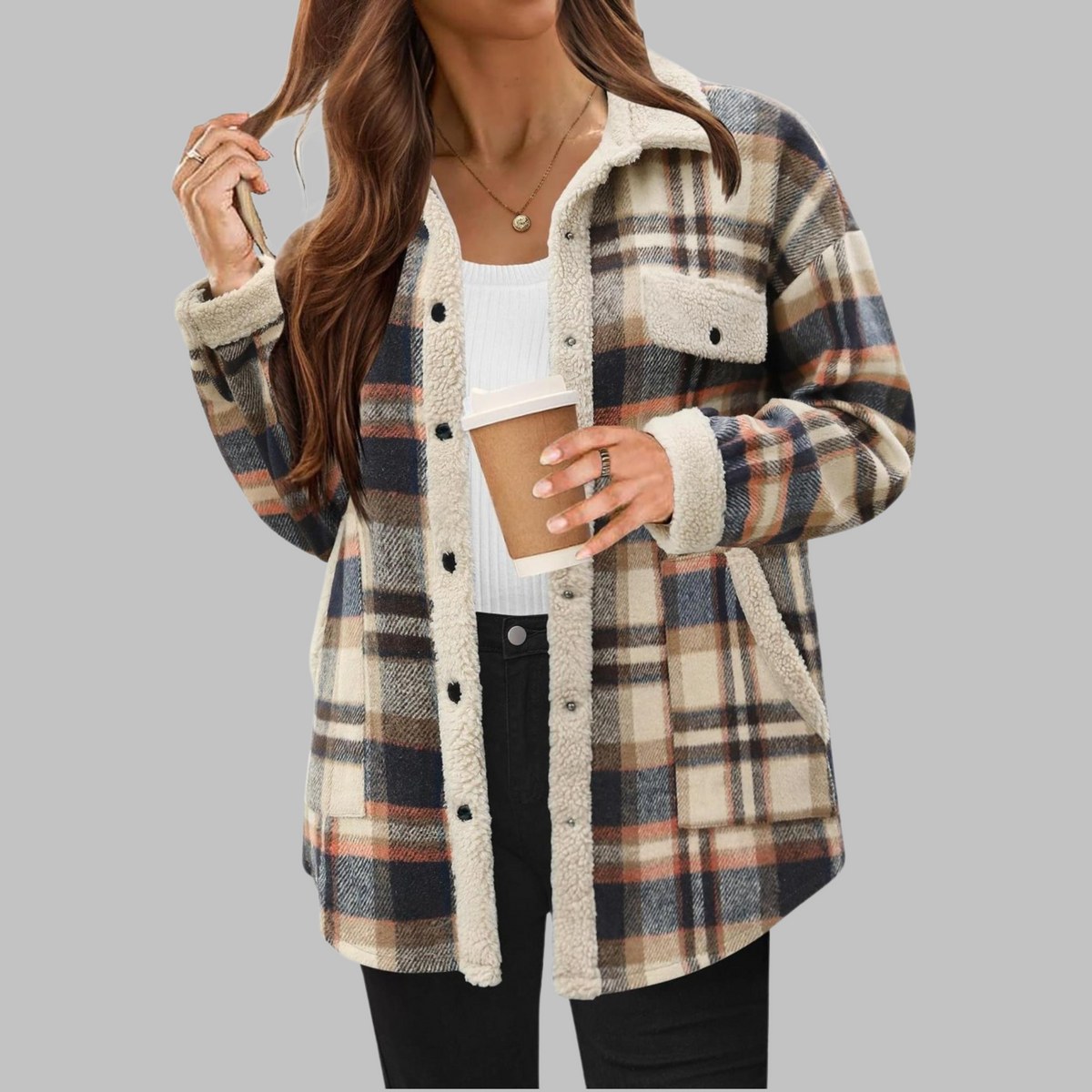 ZENY™ - Veste Classique à Manches Longues avec Boutons