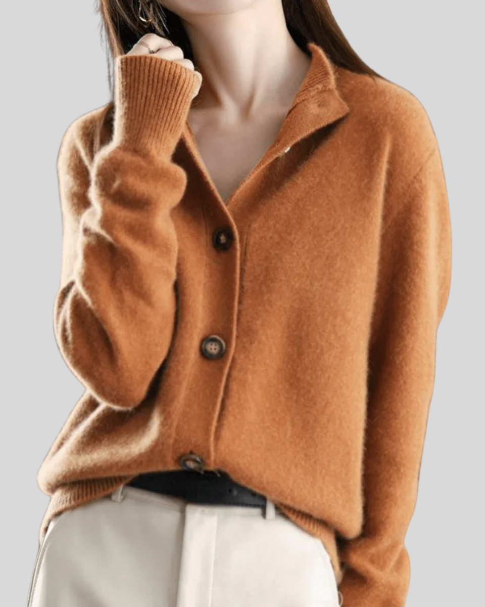 Claire | Cardigan en Cachemire de Style Rétro