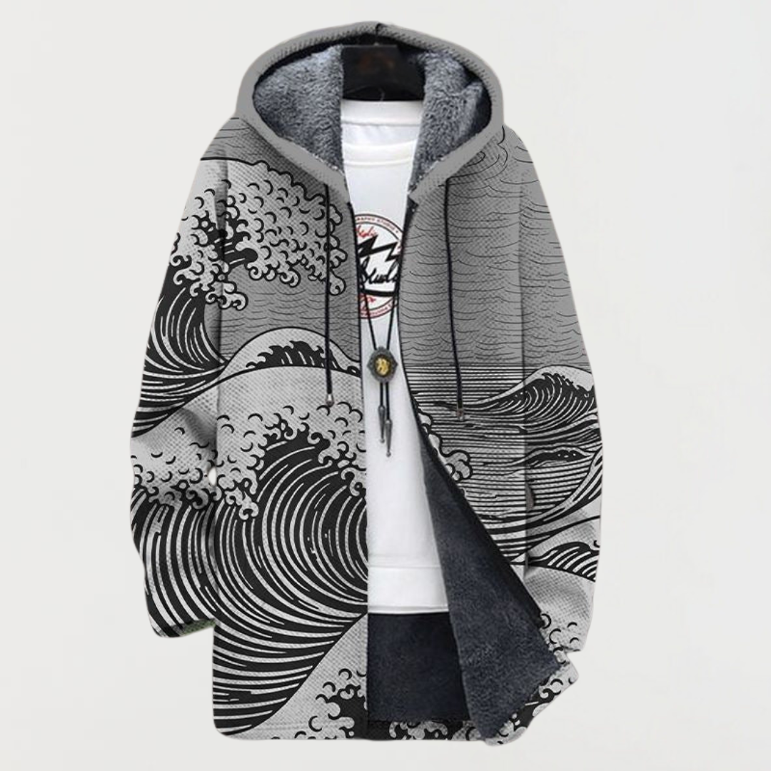 Kai | Sweat à capuche Art des vagues