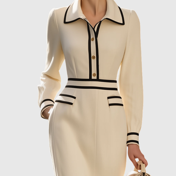 Aderyn™ | Tailored Midi Dress with Buttons