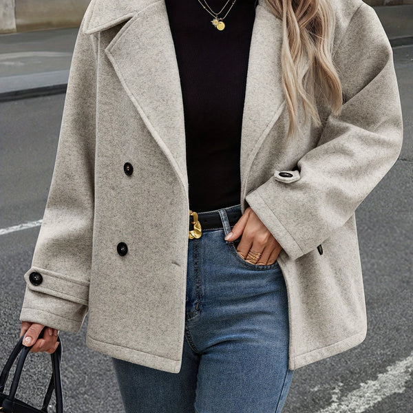 Elise| Stylish Double-Breasted Jacket with Button Details