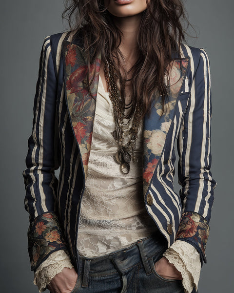 The Juniper™  | Bohemian Striped Blazer