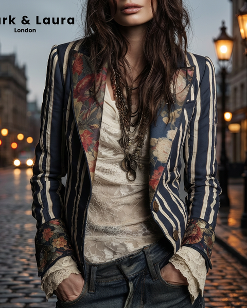 The Juniper™  | Bohemian Striped Blazer