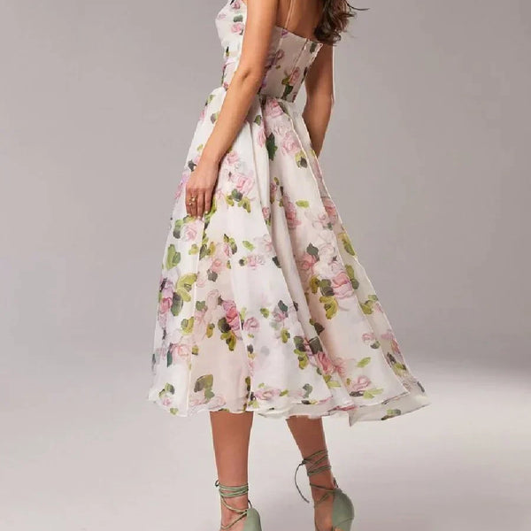 Robe sans manches imprimée Emilia-Élégante