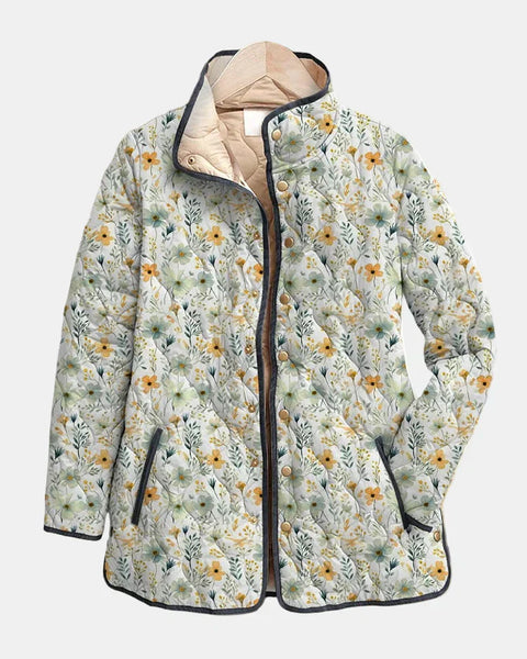 Nola | Manteau Matelassé Imprimé Floral Charmant