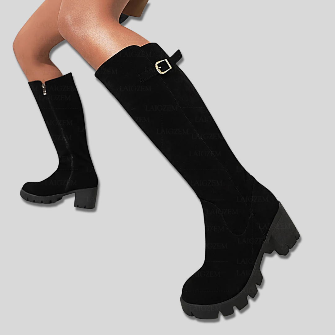 Calista - Bottes en Suède Hautes jusqu'au Genou