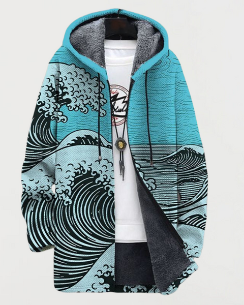 Kai | Sweat à capuche Art des vagues