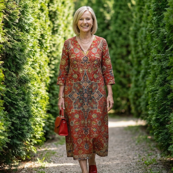 Carter | Ease Patchwork Midi Dress