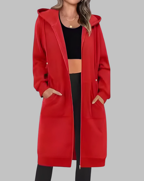TIOMARA™ - Veste Longue Oversized à Zip Décontractée