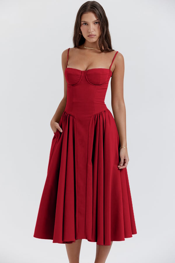 Elara | Robe Corset Midi
