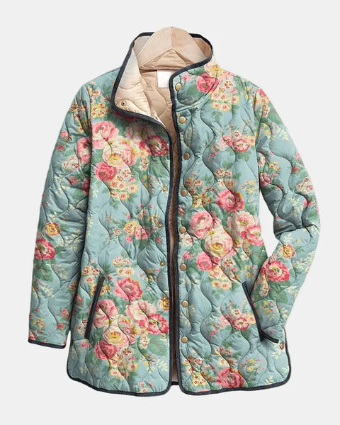 Elara | Veste Matelassée à Imprimé Floral