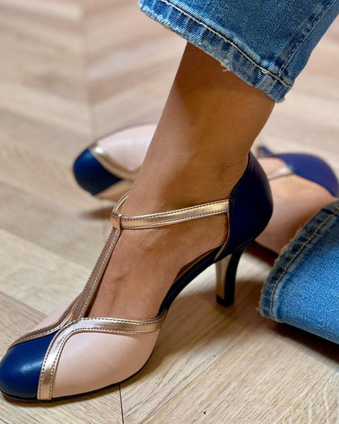 Alessia™ | Escarpins colorés et confortables à bride T avec bout rond