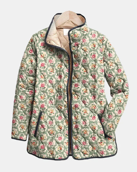 Aveline | Veste matelassée avec imprimé floral vintage