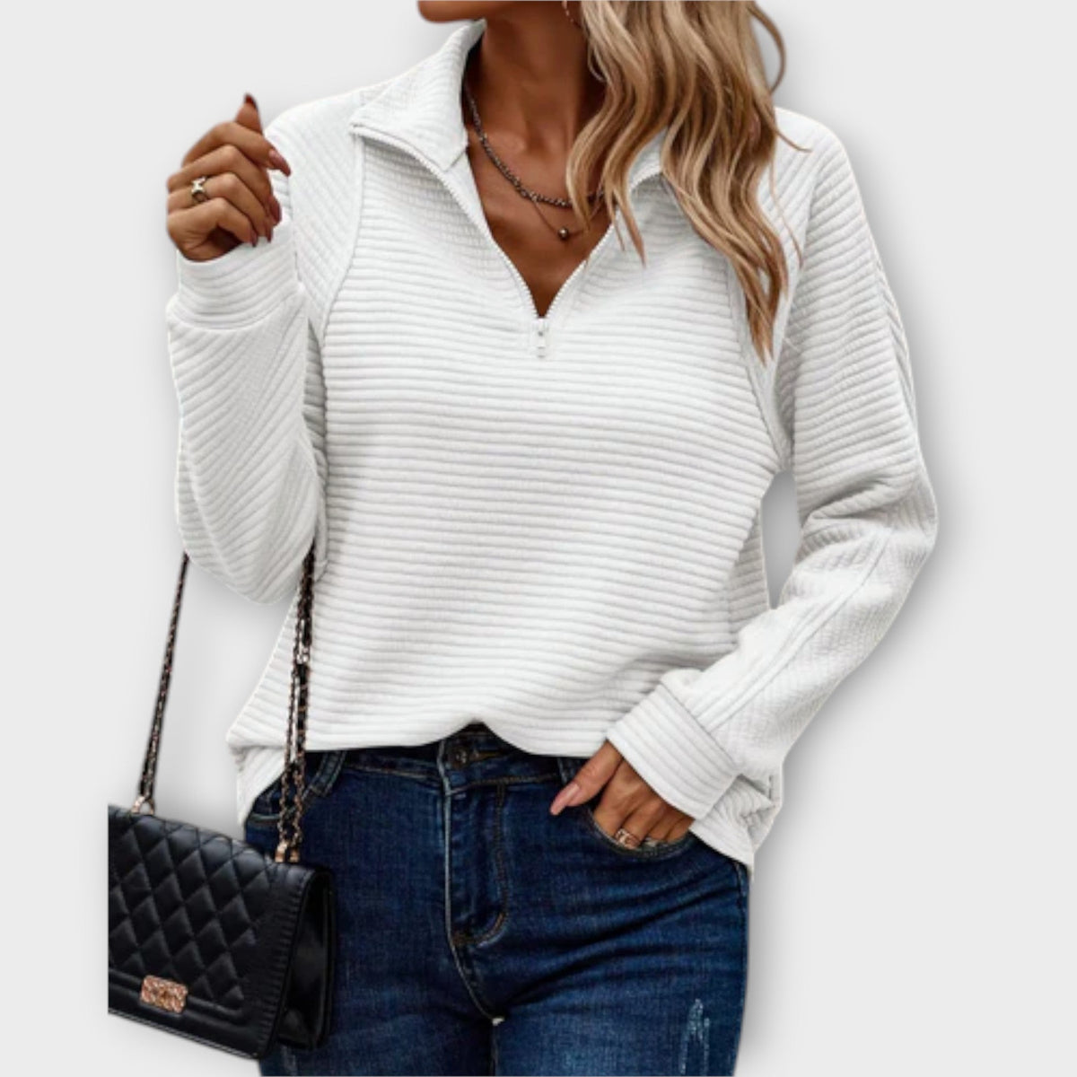 Lila | Pull V-Cou Élégant